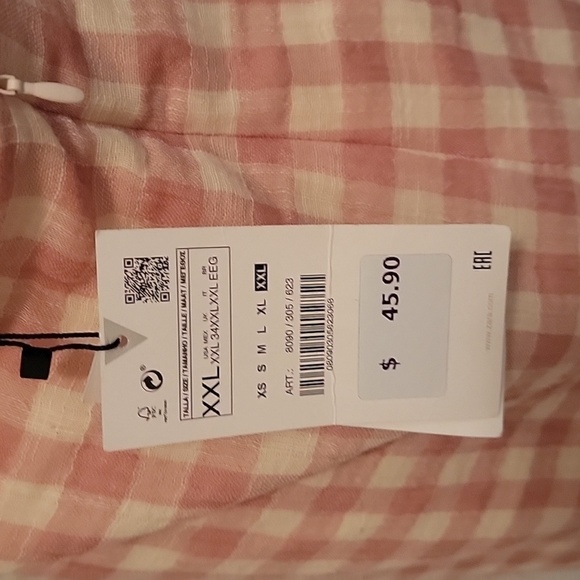 Zara Gingham / Checkered Sundress, Size XXL, NWT - Picture 4 of 9